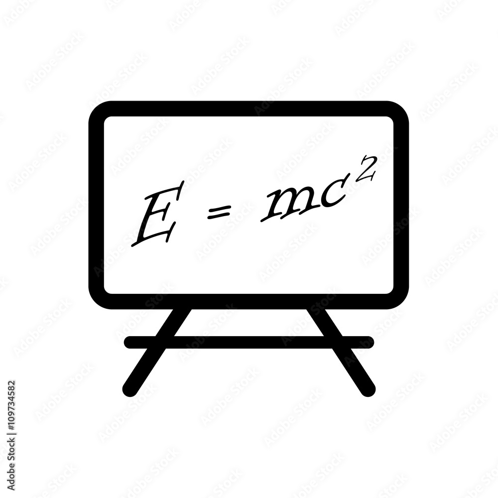 School blackboard with chemistry science formula icon. Vector il School blackboard with chemistry science formula icon. Vector il