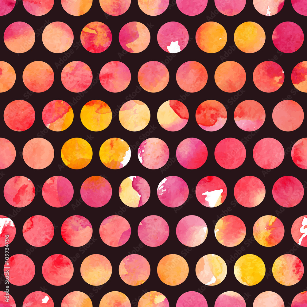 Seamless pattern with hand painted polka dots Seamless pattern with hand painted polka dots