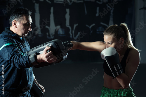 Kickboxing female training