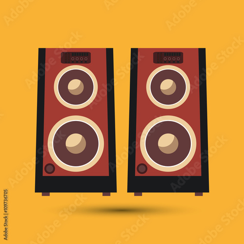 Music icon. Retro concept. Flat illustration, editable vector