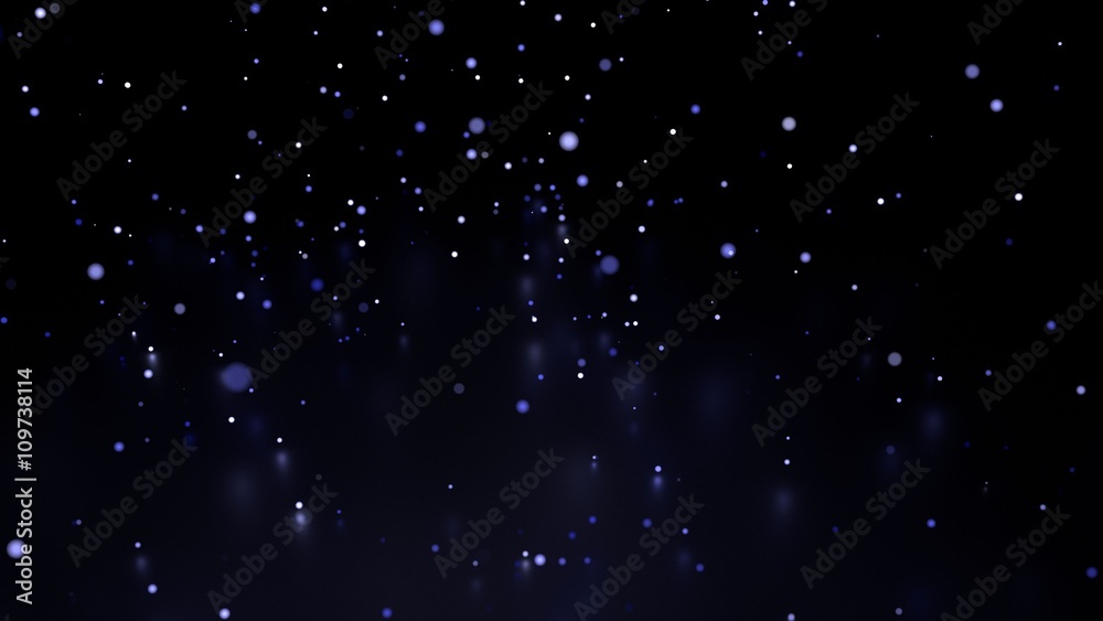 Blue Particles On Dark Shiny Background Blue Particles On Dark Shiny Background