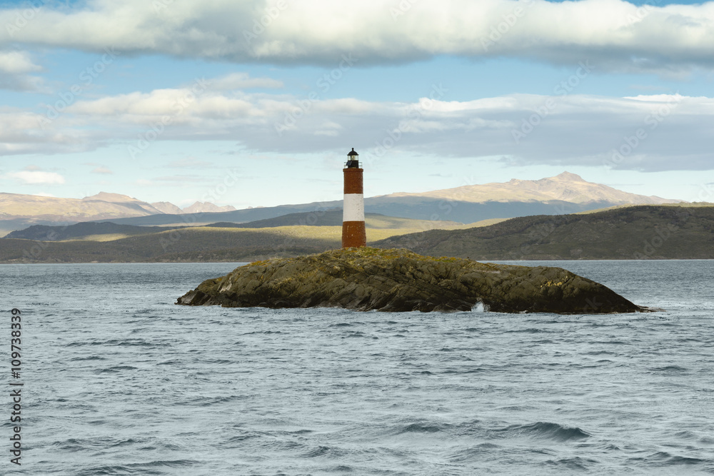 Les Eclavireurs Lighthouse, Beagle Channel, Tierra del Fuego, southern Argentina