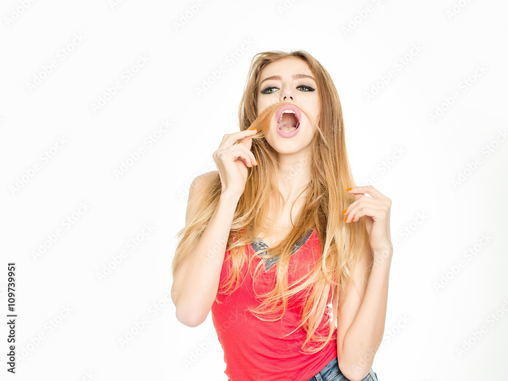 Fototapeta premium Beautiful blonde woman