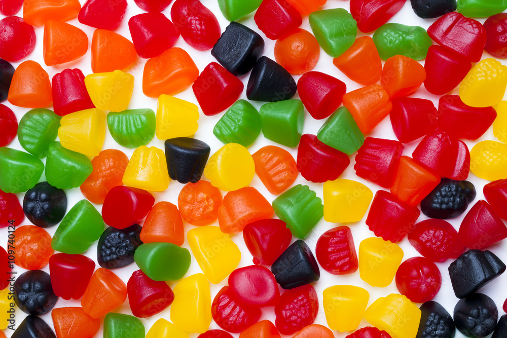 view of hard jelly candies. view of hard jelly candies.