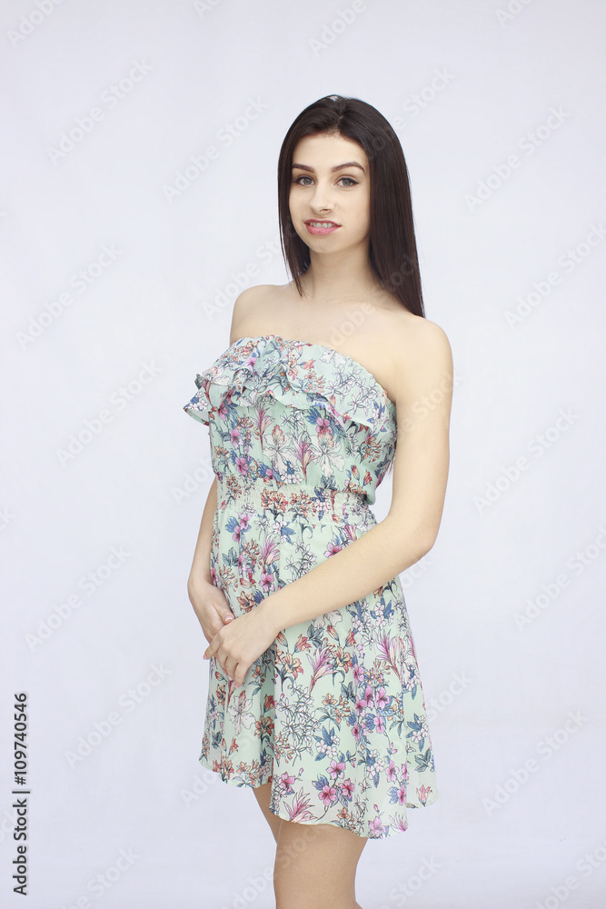 Fototapeta premium Portrait of woman in dress