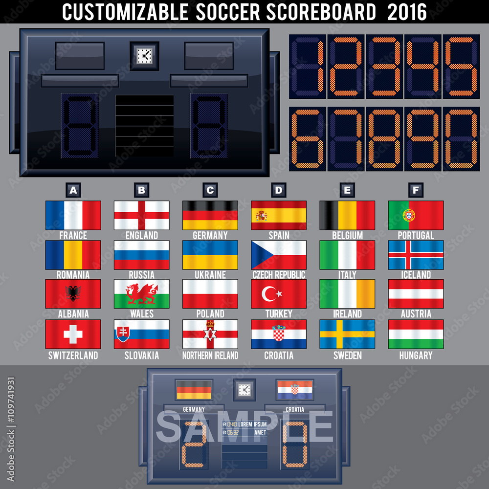 Soccer Electronic Scoreboard Template Soccer Electronic Scoreboard Template