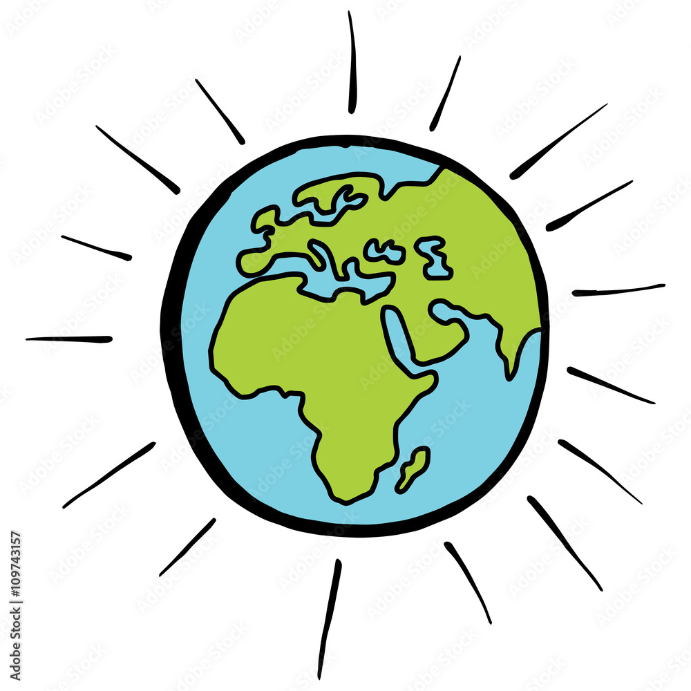 Europe Africa Cartoon Globe