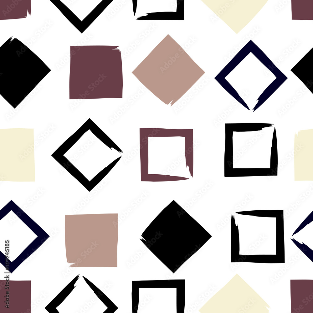 Seamless universal pattern. Squares and diamonds Seamless universal pattern. Squares and diamonds