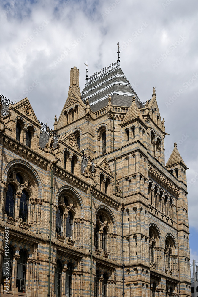 Exterior view of the Natural History Museum in London