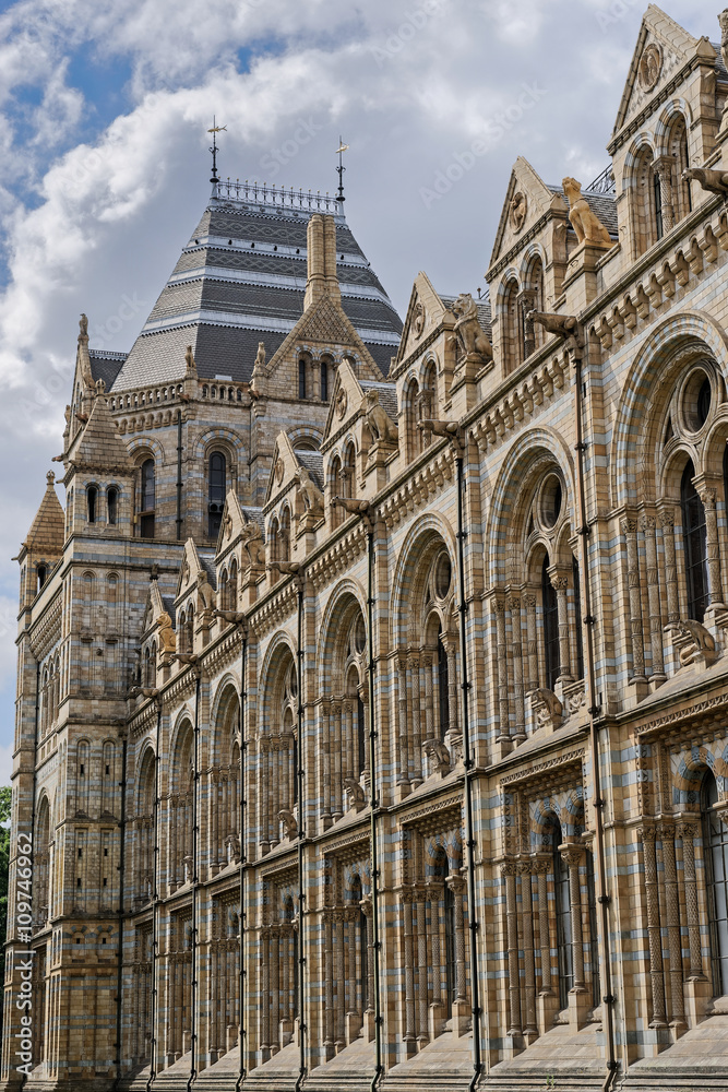 Exterior view of the Natural History Museum in London