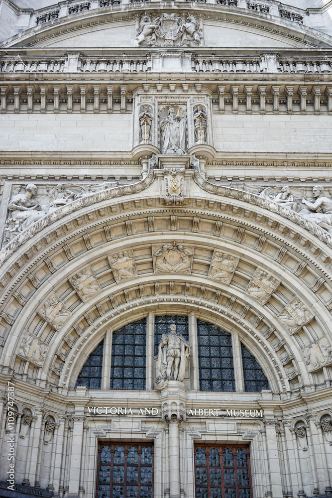 Exterior view of the Victoria and Albert Museum in London