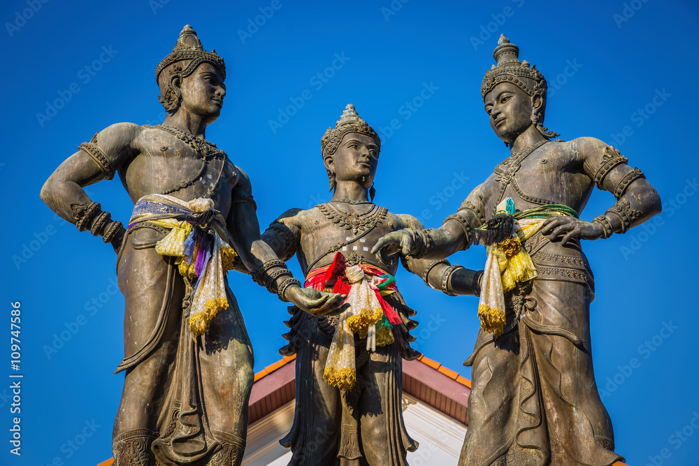 The Three Kings Monument,Chiang Mai, Thailand.