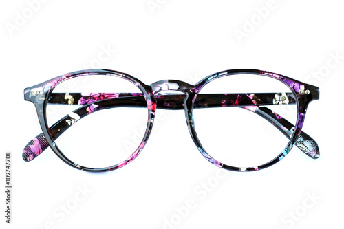 Image of frame eyeglasse on white background.