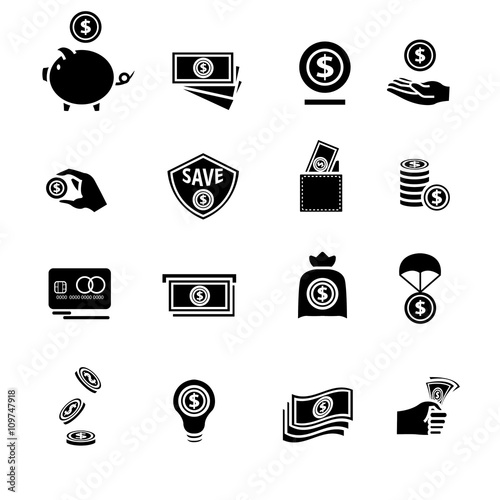 Money icon set ,finance, payments