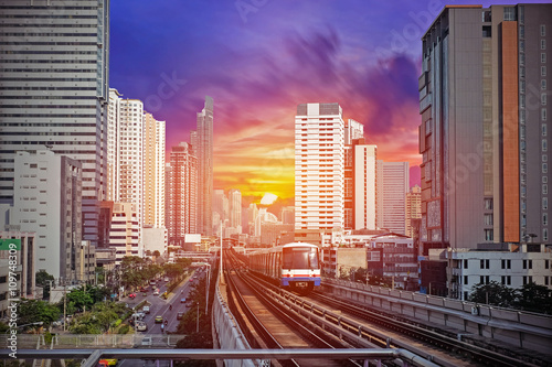 Sky Train at bangkok thailand