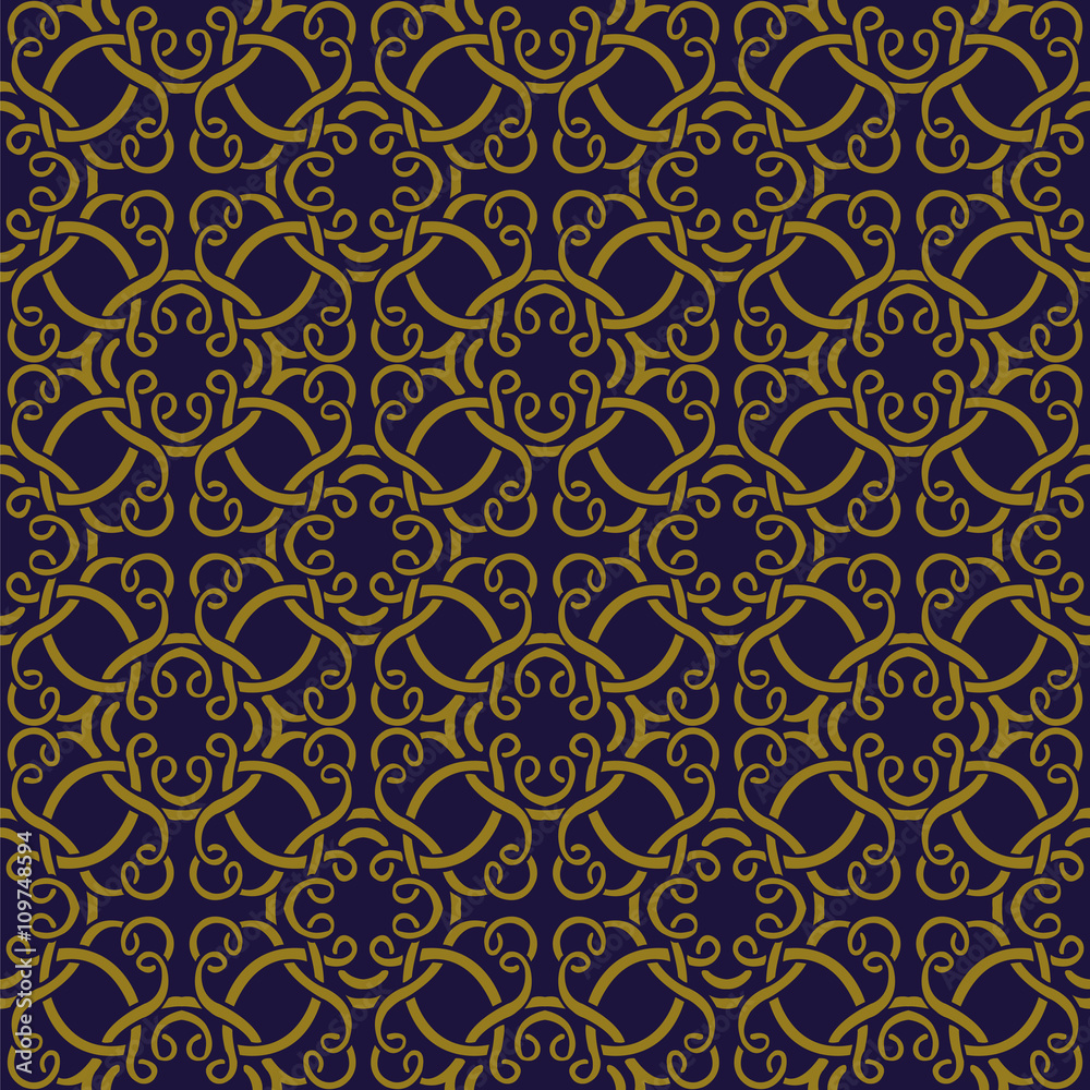 Elegant antique gold brown and blue background 345_curve spiral cross frame lline
