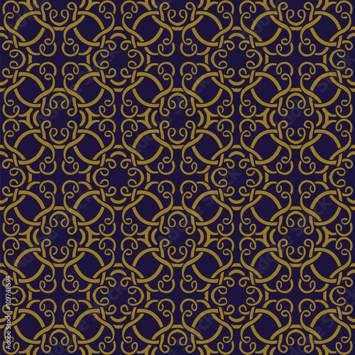 Elegant antique gold brown and blue background 345_curve spiral cross frame lline 
