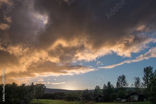 Sunset over Spey Valley Golf and Country Club