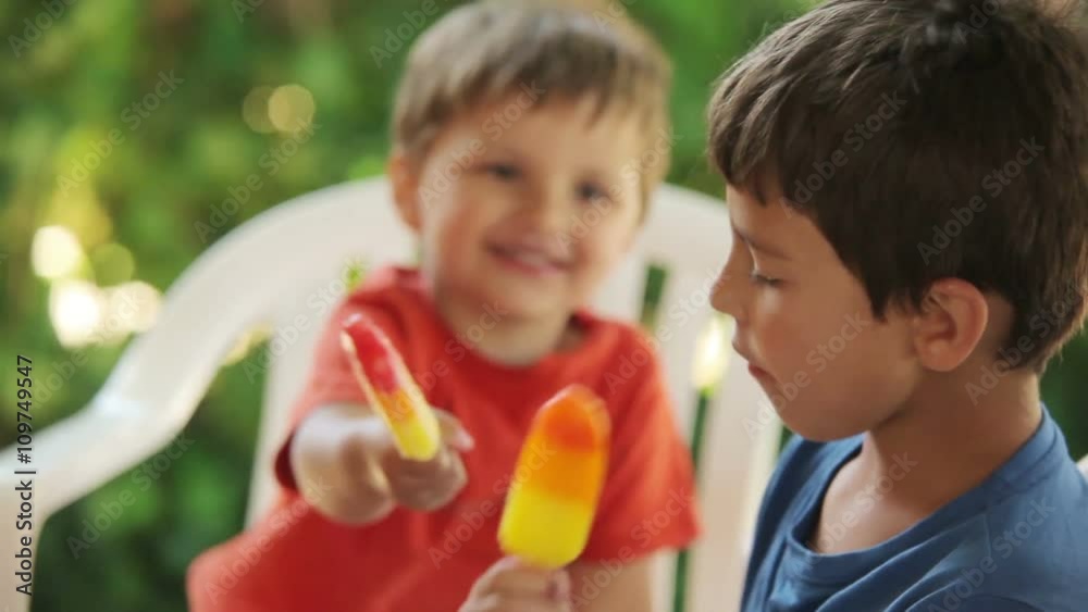 Children eating ice cream Children eating ice cream