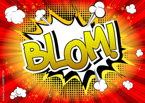 Blom - Comic book style word.