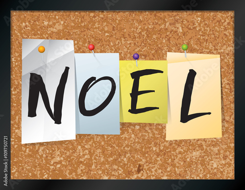 Noel Bulletin Board Theme Illustration