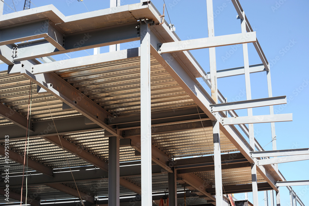Obraz premium steel frame structure for building construction