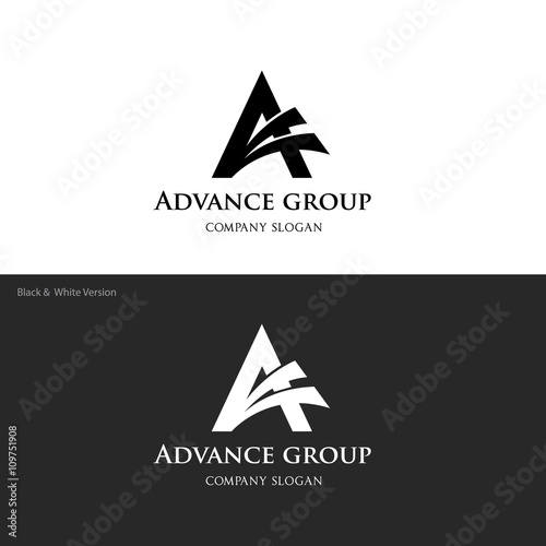 Letter A logo. Advance logo, vector logo template