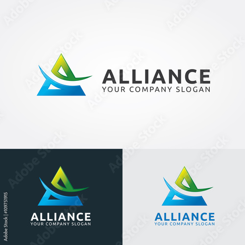 Letter A logo. Advance logo, vector logo template