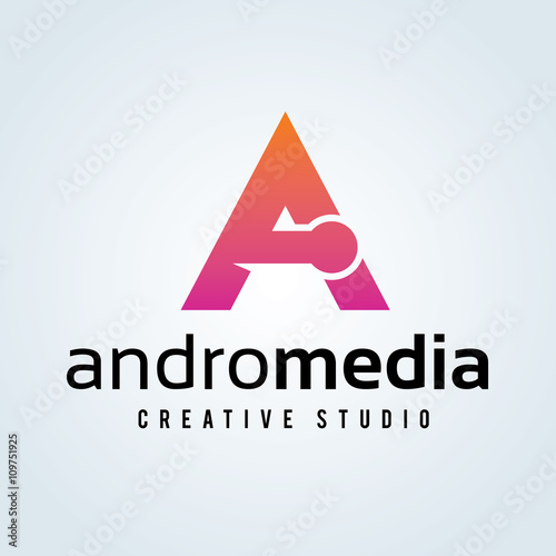 Letter A logo. Advance logo, vector logo template