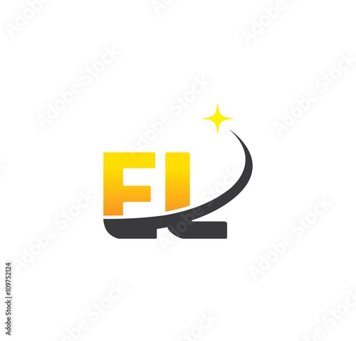 el initial with swoosh and star