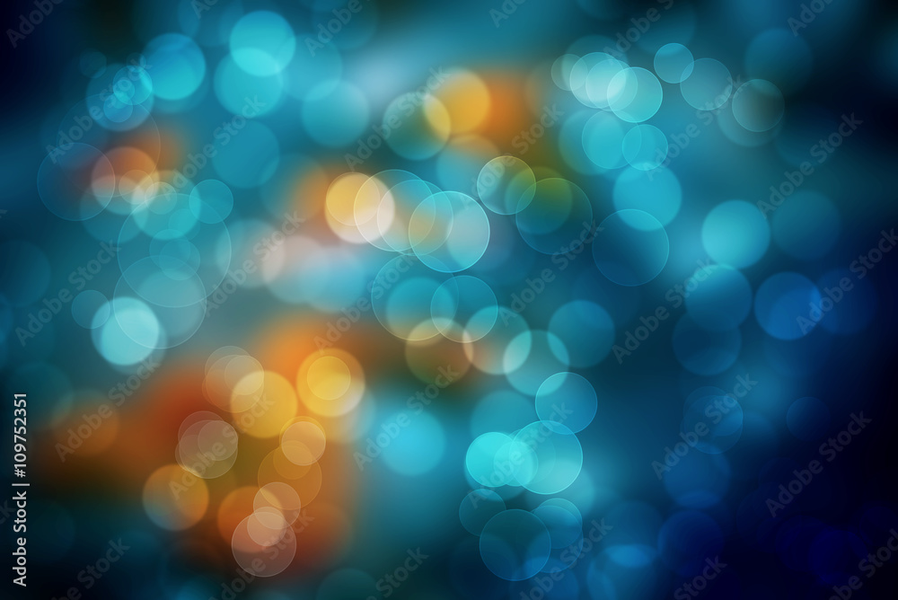 Dark Blue and orange Bokeh Abstract Background Dark Blue and orange Bokeh Abstract Background