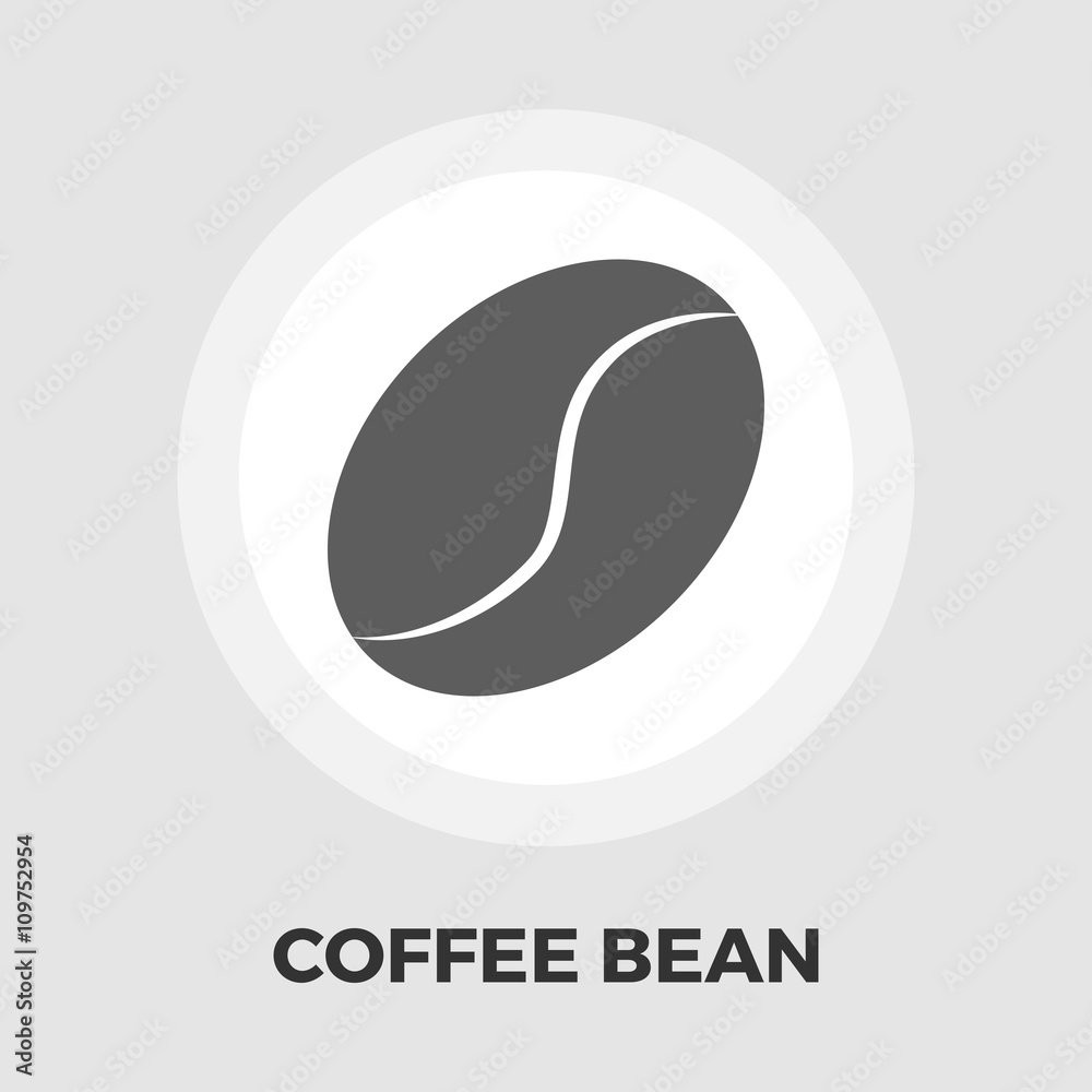 Coffee bean flat icon