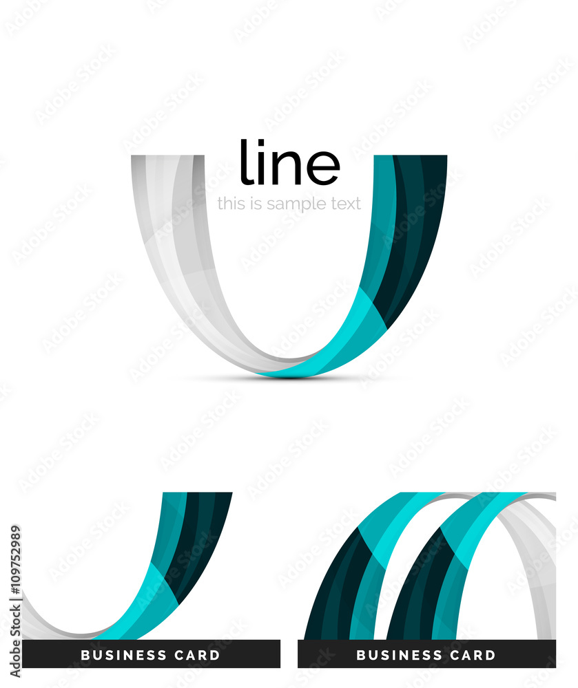 Fototapeta premium Swirl wavy ribbon, abstract concept
