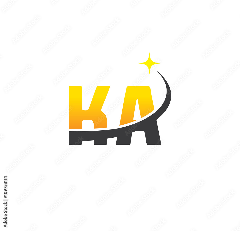 ka initial with swoosh and star Stock Vector Adobe Stock ka initial with swoosh and star Stock Vector Adobe Stock