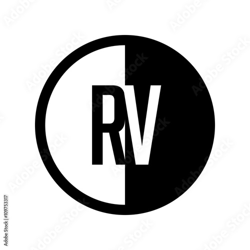 Free Download INITIAL CIRCLE HALF LOGO - GFXLoad