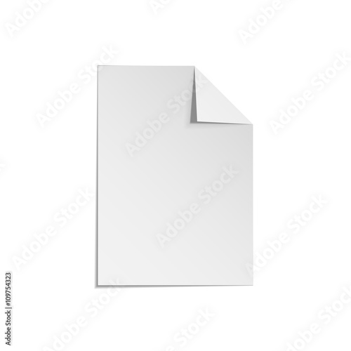 Paper Sheet with folded Corner