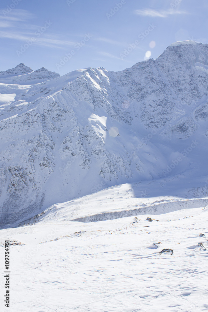 The tops of mountains