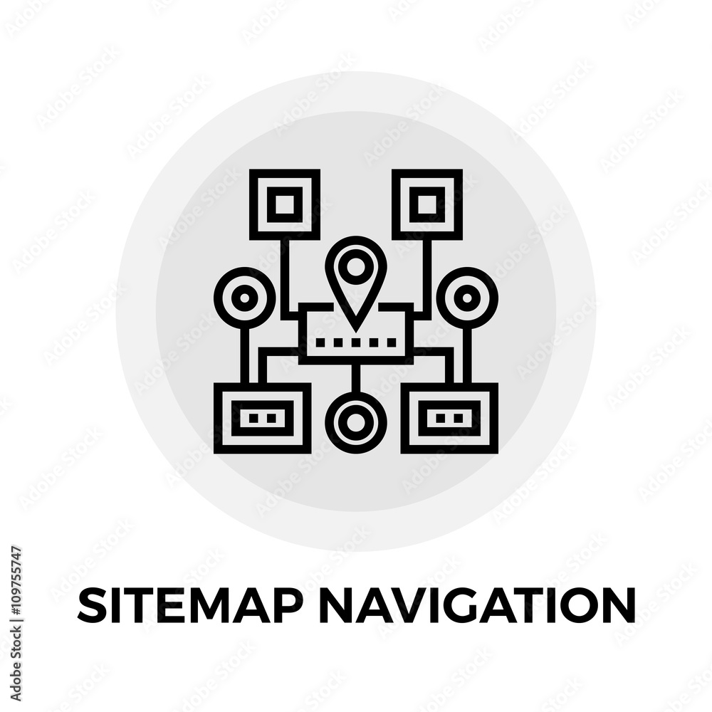 Sitemap Navigation Line Icon