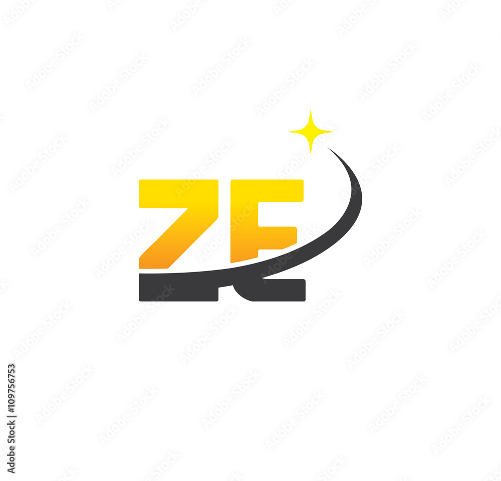 ze initial with swoosh and star ze initial with swoosh and star