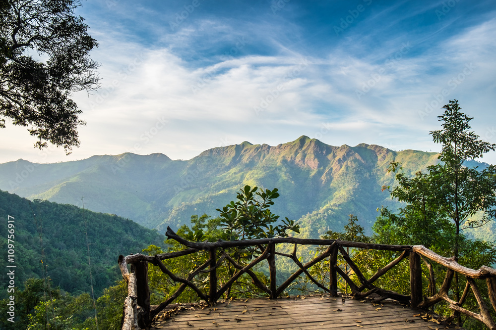 Mountain grand nature kao chang puak scenic beautiful view point famous landmark ,thongphaphum, kanchanaburi, thailand