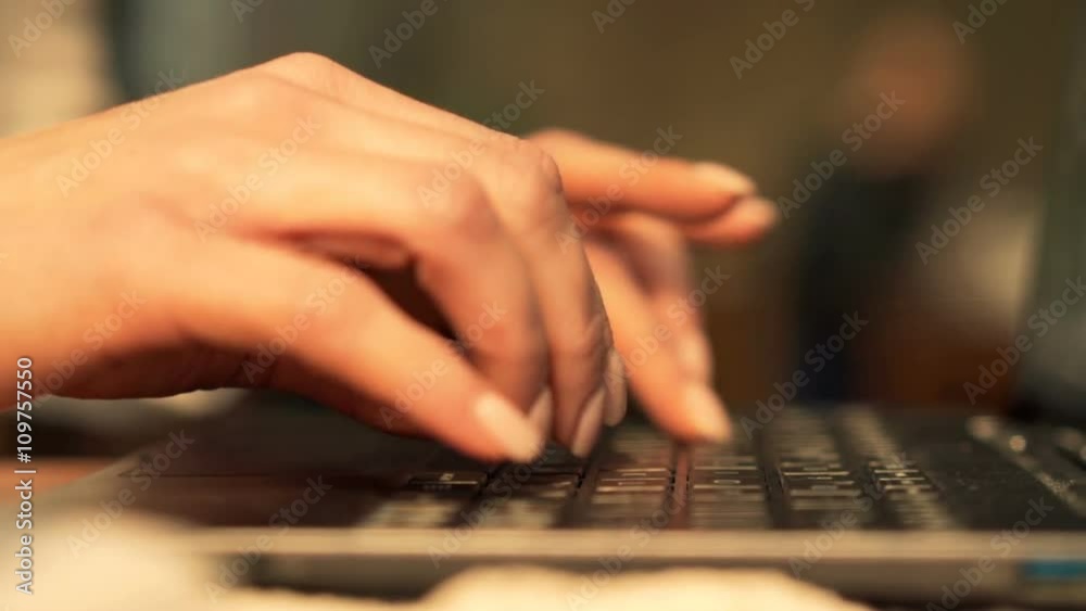 Close up of female hands typing on laptop
Close up of female hands typing on laptop