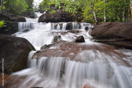 Waterfall on the Pa Tam National Park in the Ubon Ratchathani province , Thailand © montreehanlue