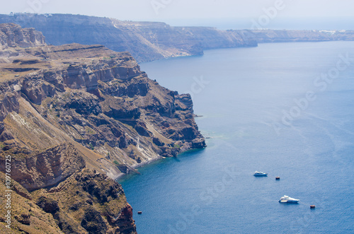 View on caldera, Santorini island, Greece