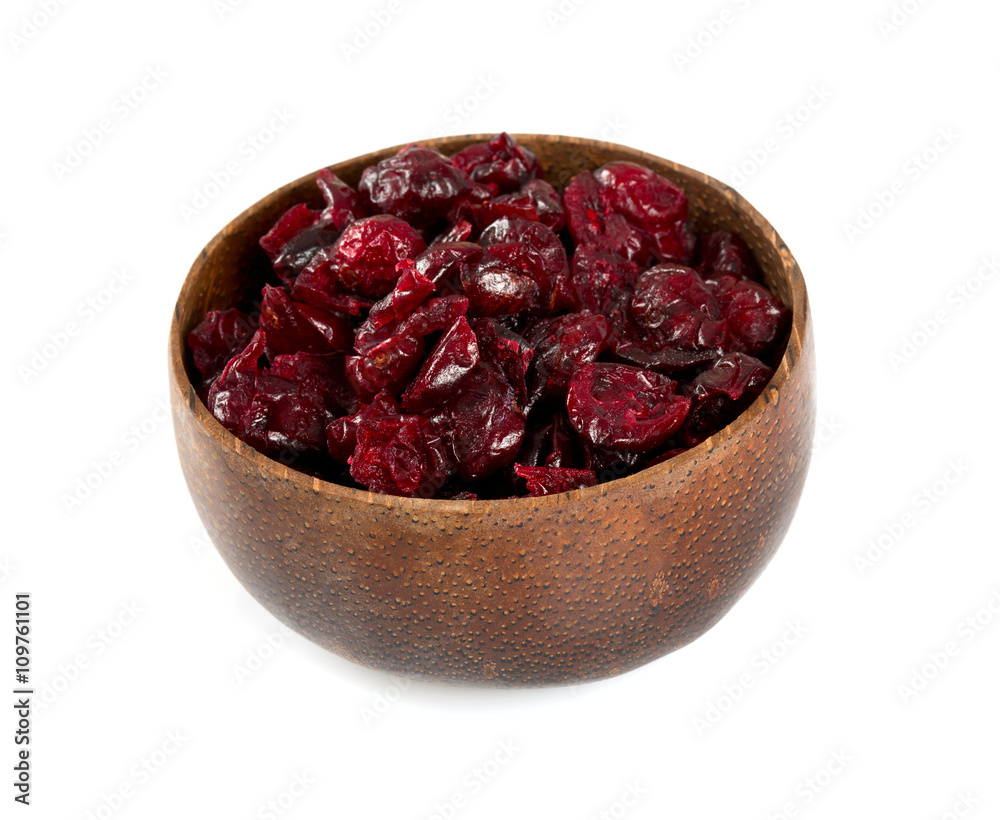 dried cranberry isolated on white