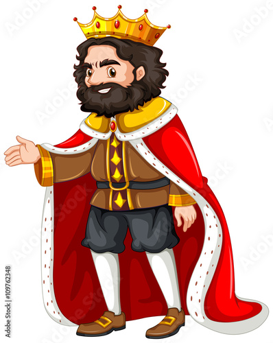 King with red robe