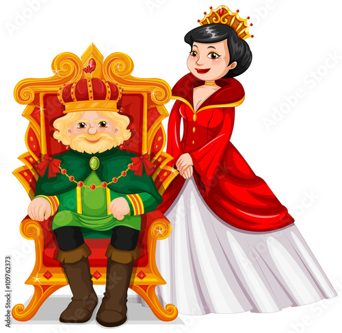 King and queen at the throne