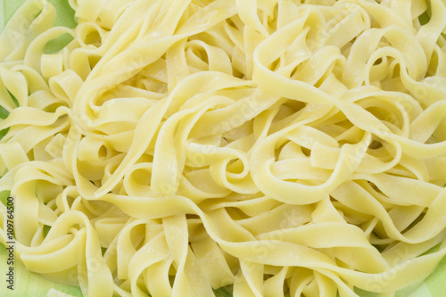 Cooked Fettuccine close up
