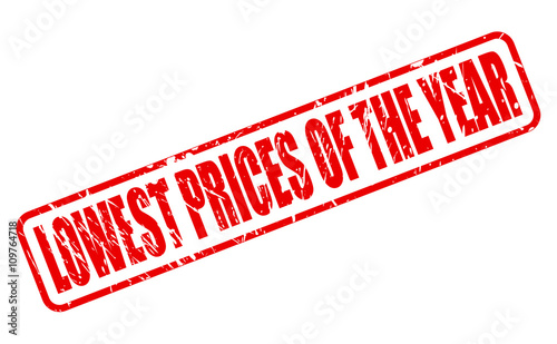 LOWEST PRICES OF THE YEAR red stamp text