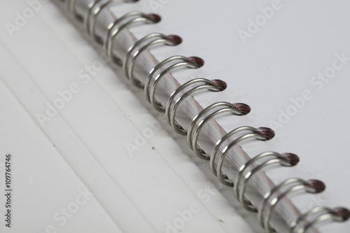 spiral binding of a book