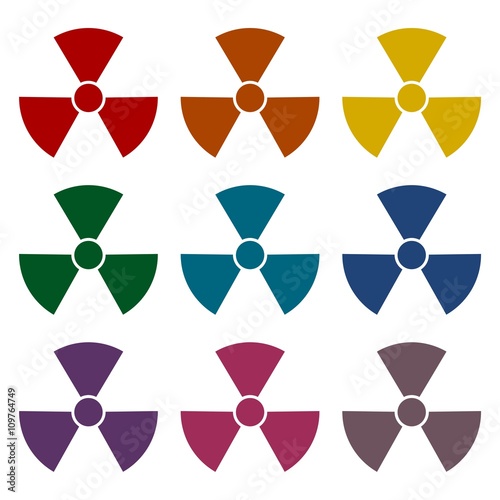 Radiation symbol set 